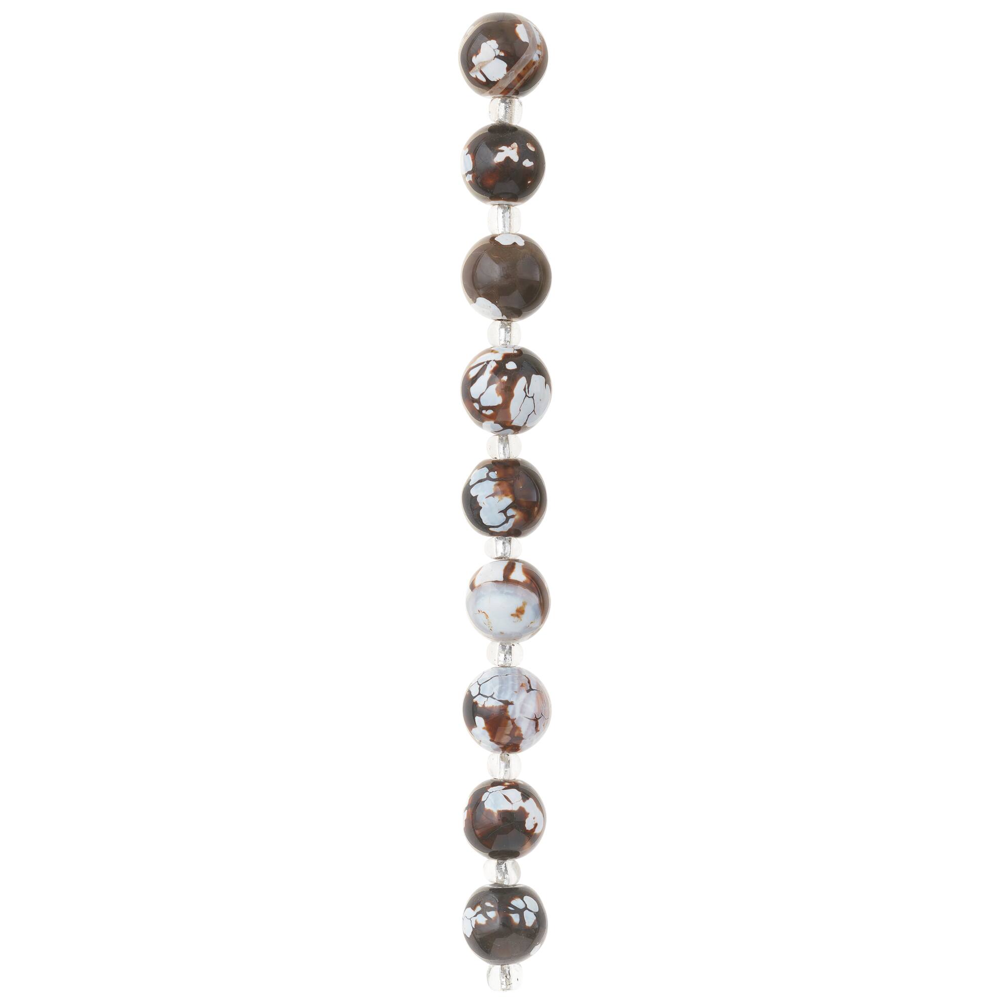 Amber Round Agate Stone Beads, 10mm by Bead Landing™